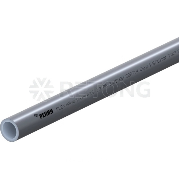 Труба PE-Xa/EVOH flex сер Дн32х4,4 Ру10 Т95C 50м Рехау 11304003050