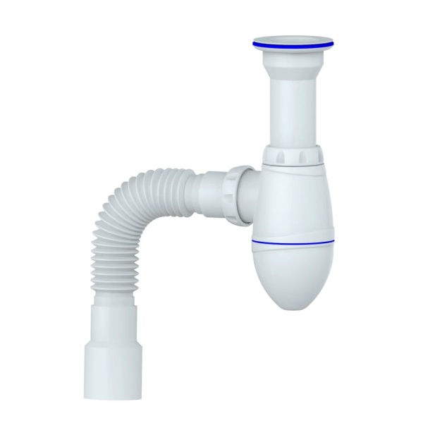 Сифон умыв бут 1 1/2"x40 гофр 40х40/50 пласт/сетка Unicorn A120P