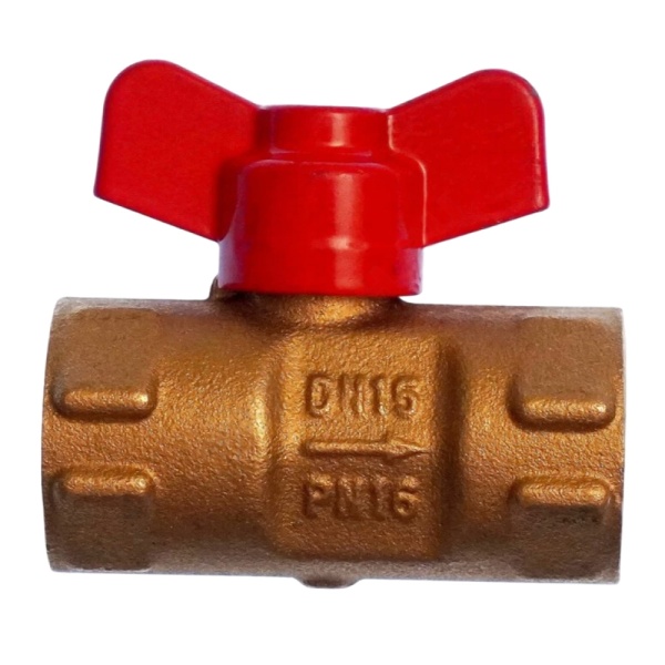 Кран д/ман шар лат 11б27пм(О)2 G1/2" Ру16 м/м баб Пензапромарматура 017011211