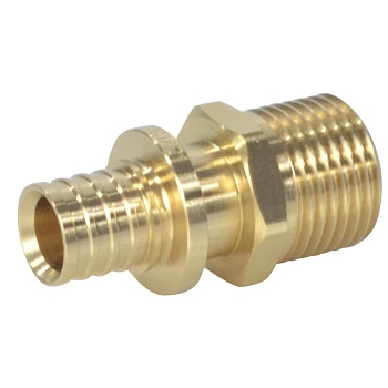 Муфта PE-X лат аксиал Дн25х1/2" НР РОС