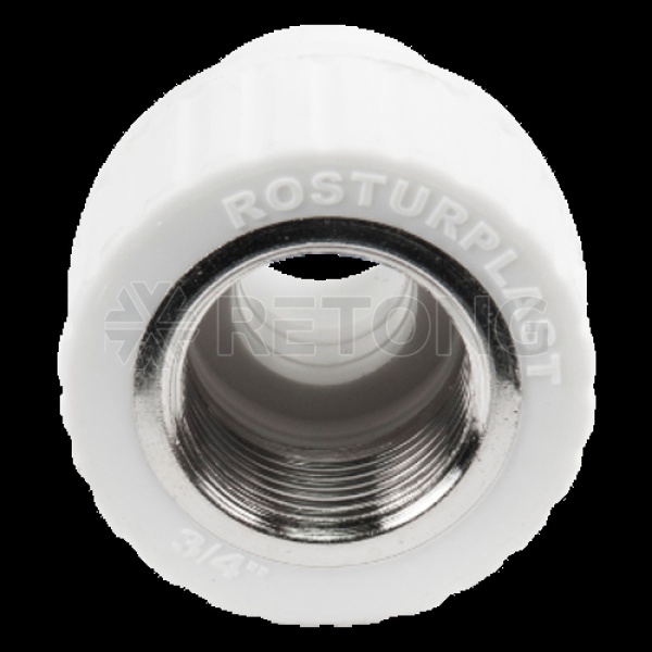 Муфта PP-R бел комб Дн20х3/4" ВР РосТурПласт 10653