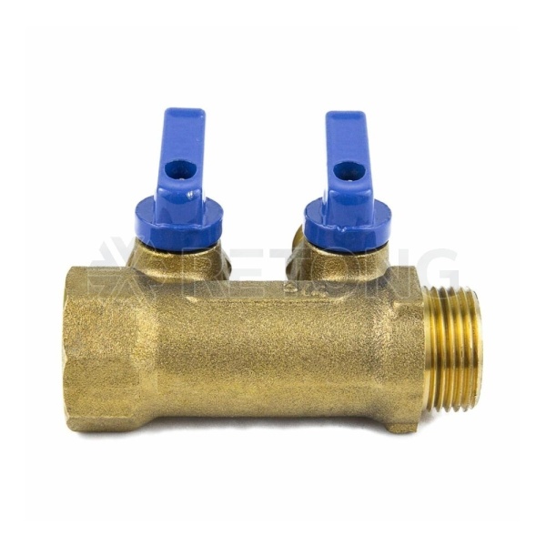 Коллектор лат шар/к син 3/4" м/р 3в 1/2" н/р 35мм Aquasfera 9025-02