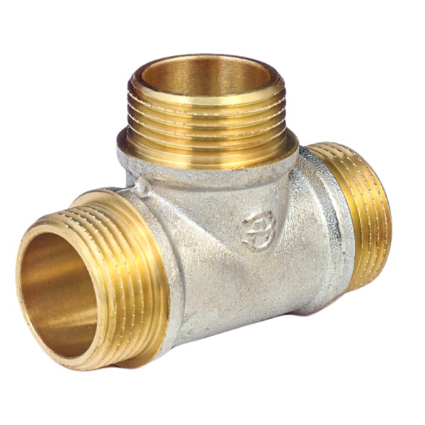 Тройник лат Ду15 р/р/р никель ГОСТ 32585 Aquasfera 9010-01