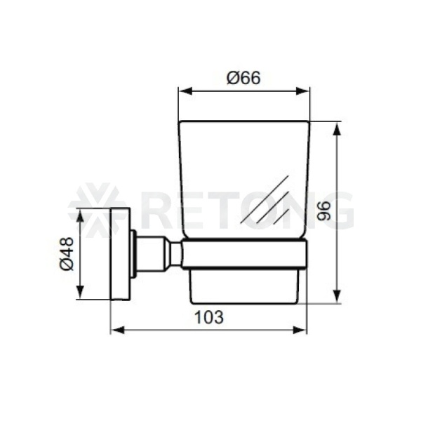Стакан IOM с держат хром Ideal Standard A9121AA