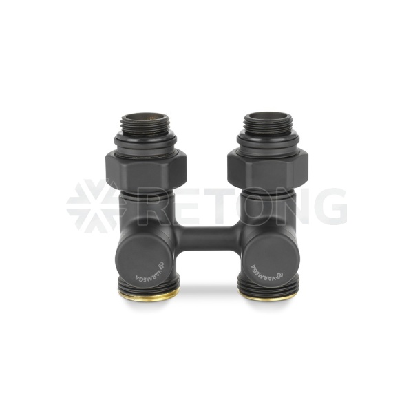 Узел нижнего подключения Varmega VMDV21-200415, 1/2"х3/4"EK НР, прямой, черный