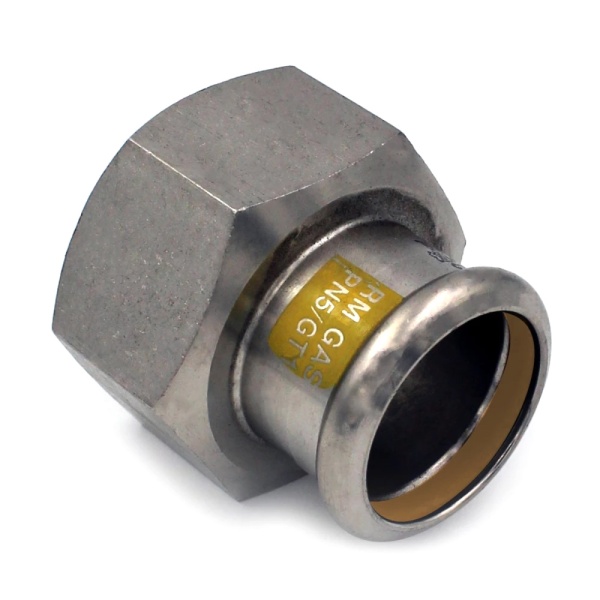 Муфта нерж AISI316L Дн42х1 1/2" Ру5 пресс/ВР Inoxpres Gas RM 190112042G