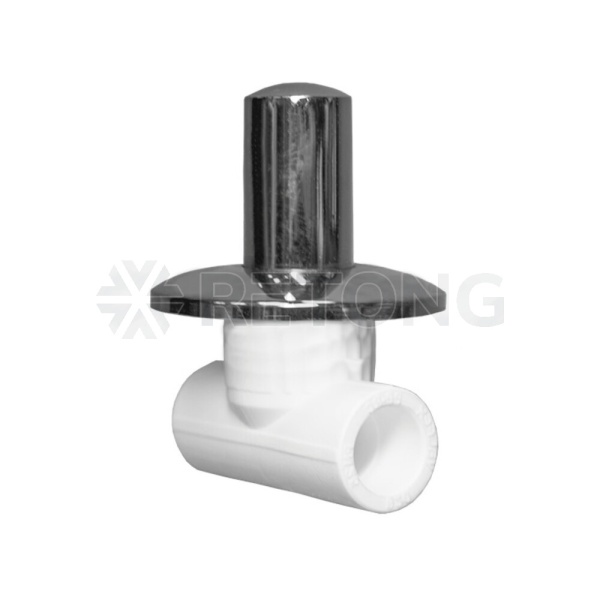 Клапан PP-R бел запорн хром Дн25 Ру25 VALFEX 11154025