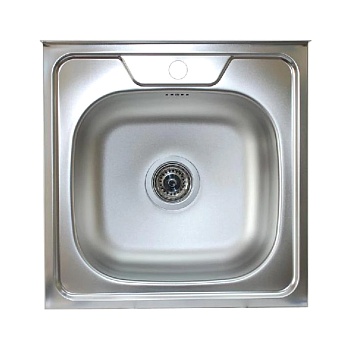 Мойка нерж AISI 430 накладн 500х500 0,6мм б/сиф 1 1/2 Владикс L-406