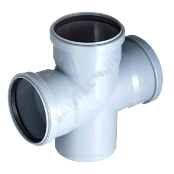 Крестовина PP-H 1-пл сер б/н Дн50х50х50х87,5гр в/к BASE VALFEX 27205050