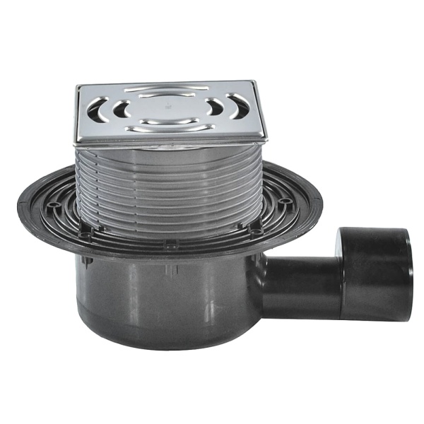 Трап рег гор/вып сух/затв Дн50/75 нерж/реш 138х138 HL HL5100Pr