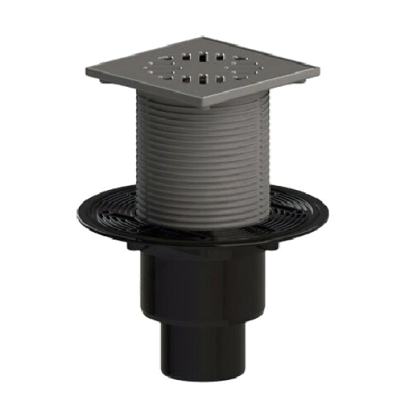 Трап рег верт/вып 3/затв Дн50/75/110 нерж/реш 150х150 310-3000 Татполимер 101200454