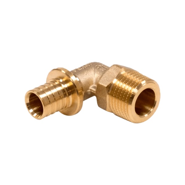 Угольник PE-X лат аксиал Дн16х1/2" НР MX Рехау 11096751001
