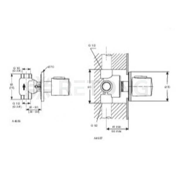 Переключатель Ceratherm скрыт/м б/встр част Ideal Standard A4657AA