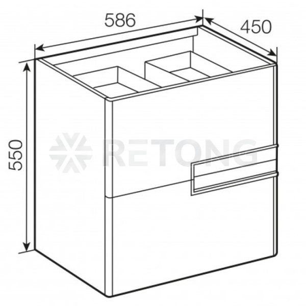 Тумба Victoria Nord Ice п/умыв 60 бел глян Roca ZRU9302730