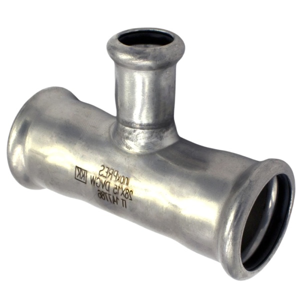 Тройник перех нерж AISI316L Дн42х35х42 Ру16 пресс Inoxpres RM 192042035