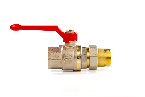 Латунный шаровой кран BVR-CR RIDAN с наружной резьбой и насадкой под шланг Ду 25 мм, PN 10 бар