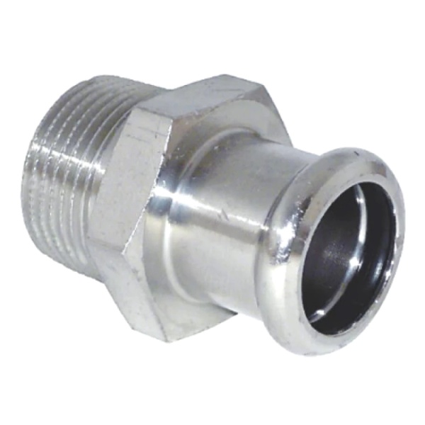 Муфта нерж AISI316L Дн88,9х3" Ру16 пресс/НР Inoxpres RM 187300088