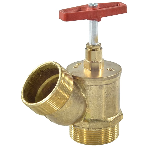 Клапан пожарный лат угловой Ду50 НР/НР 125 гр Цветлит ZW80008