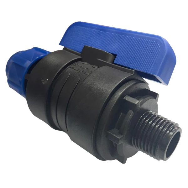 Кран шар компресс ПЭ Дн25х1/2" НР Ру16 VALFEX 1210012625012