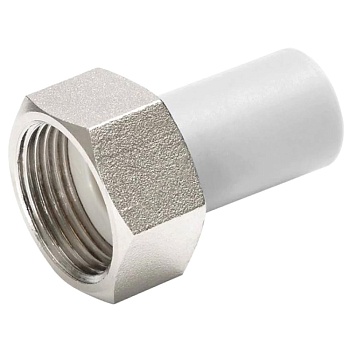 Штуцер PP-R бел комб Дн25х1" нак/г VALFEX 11136025