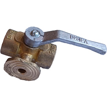 Кран д/ман лат 11б38бк G1/2"-М20х1,5 Ру16 м/м рук фл ВИПРА КПТ 3.05.00-01