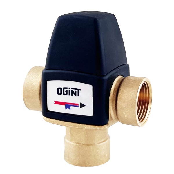 Клапан смес т/стат лат Ду20 Ру10 м/м Kvs2.12 30-65C Ogint