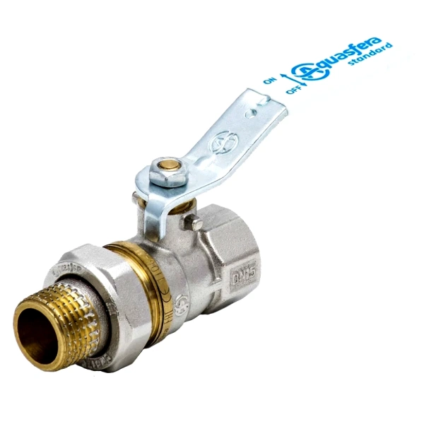 Кран шар лат 1106 Standard нк Ду20 Ру40 м/амер полн рыч Aquasfera 1106-02 .