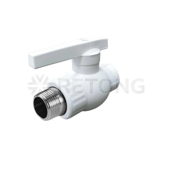 Кран шаровой PP-R бел Дн25х3/4" Ру25 НР VALFEX 10144225
