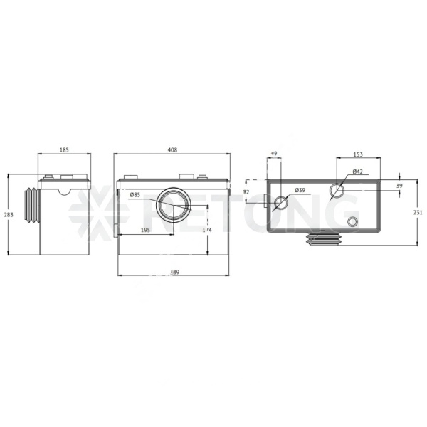Установка канализационная SANIVORT 605 М(10м) 230В цент Unipump 55972