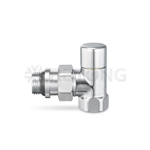 Запорный радиаторный клапан Varmega VMDV03-410404, 1/2" ВР-НР, угловой, хромированный