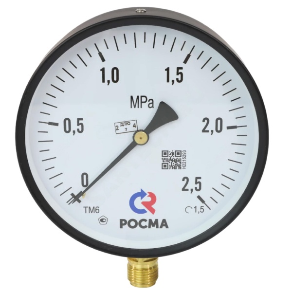 Манометр рад ТМ-610Р.00 0-0,6МПаДк150 G1/2" ст Росма 00000006966