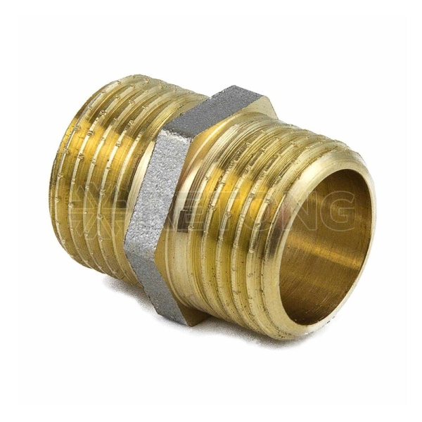 Ниппель лат Ду40 НР никель ГОСТ 32585 Aquasfera 9022-05
