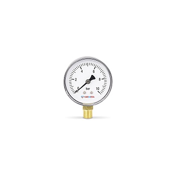 Манометр радиальный Varmega VMMT10-631002, диаметр 63 мм, 10 бар, 1/4"