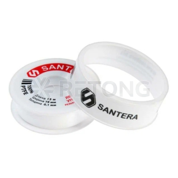 Лента ФУМ PTFE катушка 19ммх15м вода бел Santera 5-0026