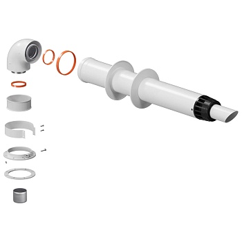 Комплект дымохода универсальный HOOBS АНТИЛЕД 60/100-90 град.-1000 мм
