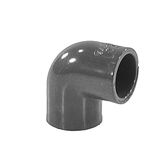 Отвод ПВХ нап сер Дн20х90гр Ру16 п/клей EFFAST RDRGOD0200