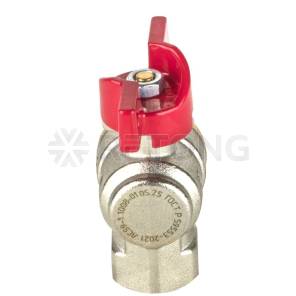 Кран шар лат 1008 Euro нк Ду15 Ру40 м/м полн угл баб Aquasfera 1008-01