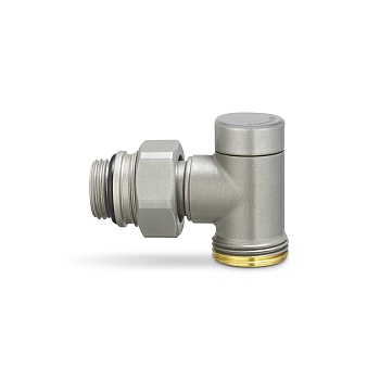 Узел нижнего подключения одинарный Varmega VMDV22-300415, 1/2"х3/4"EK НР, угловой, серый