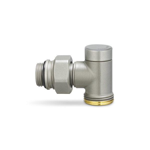 Узел нижнего подключения одинарный Varmega VMDV22-300415, 1/2"х3/4"EK НР, угловой, серый