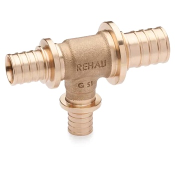 Тройник PE-X бр аксиал Дн25х16х20 перех PLATINUM RX Rehau 13777431001