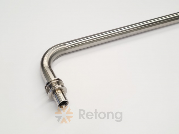 Трубка РЕХАУ из. нерж. стали для подкл. радиатора, Г-образная 20/1000