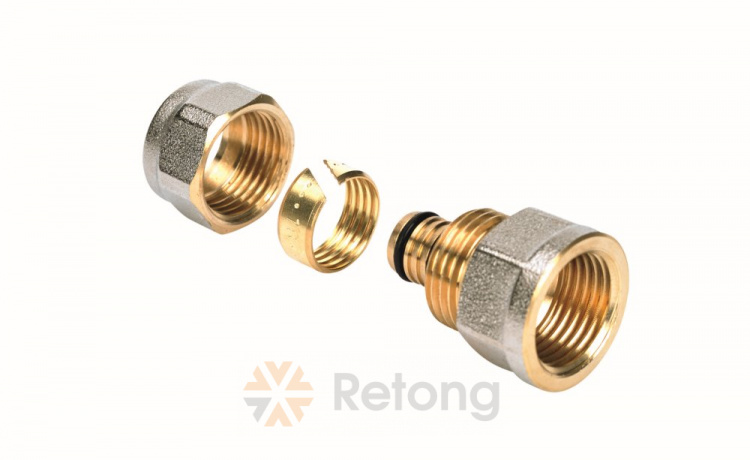 Муфта обжимная латунная разъемная, 26х3/4&amp;quot; ВР, Henco 3-2605-S