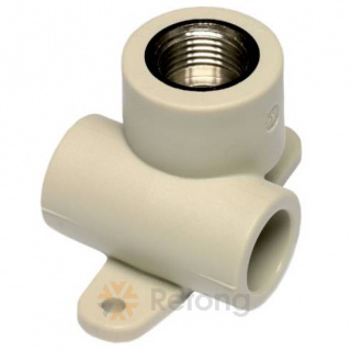 Тройник Ekoplastik ППР с внутр. металл. резьбой и крепелением 20х1/2&amp;#039;&amp;#039;