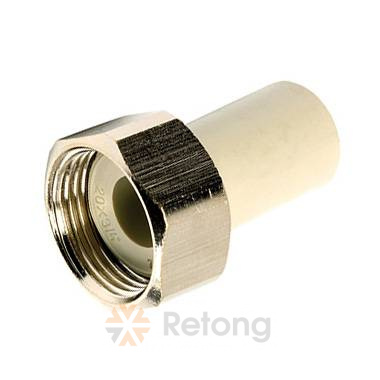 Штуцер Ekoplastik ППР пластмассовый с перекидной гайкой 32x5/4