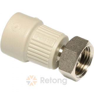 Муфта Ekoplastik ППР с металл. вставкой и накидной гайкой 20х1/2&amp;#039;&amp;#039;