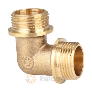 Угольник Gappo 1/2" 90°НР-НР, латунный