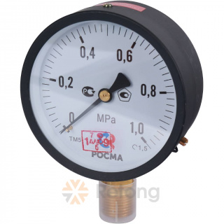 Манометр радиальный Росма ТМ-510Р.00 0-1,0МПаДк100 G1/2&amp;quot;