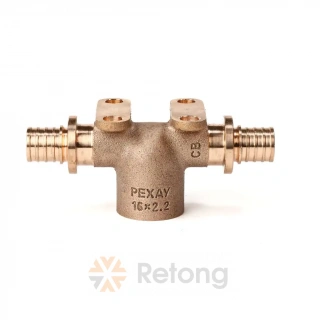 Тройник РЕХАУ настенный с внутренней резьбой 16-Rp1/2-16 RX+