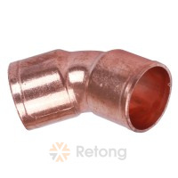 Отвод Sanha 5041, 45° медь 15, пайка