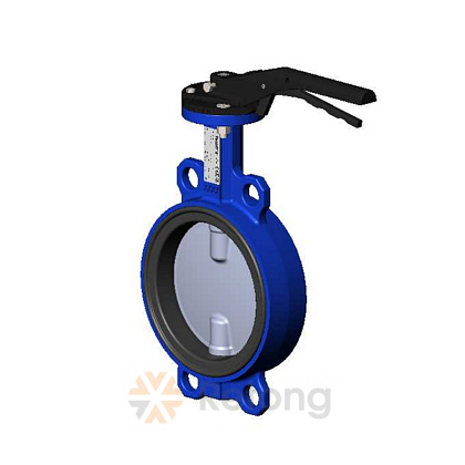 Затвор дисковый поворотный Tecofi корпус ковкий чугун, диск нержавеющая сталь VPI4449 Ду125 Ру16 EP